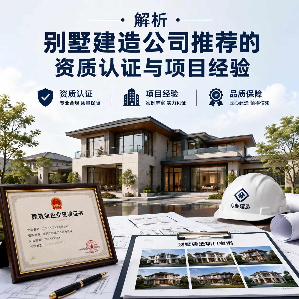解析 贵州 别墅建造公司推荐的资质认证与项目经验