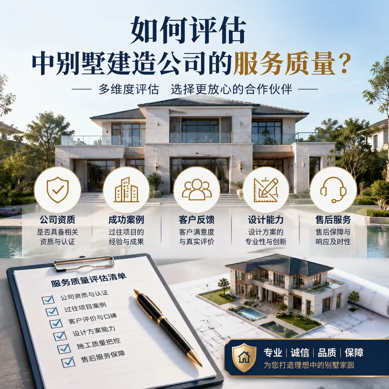 如何评估 贵州 中别墅建造公司的服务质量?