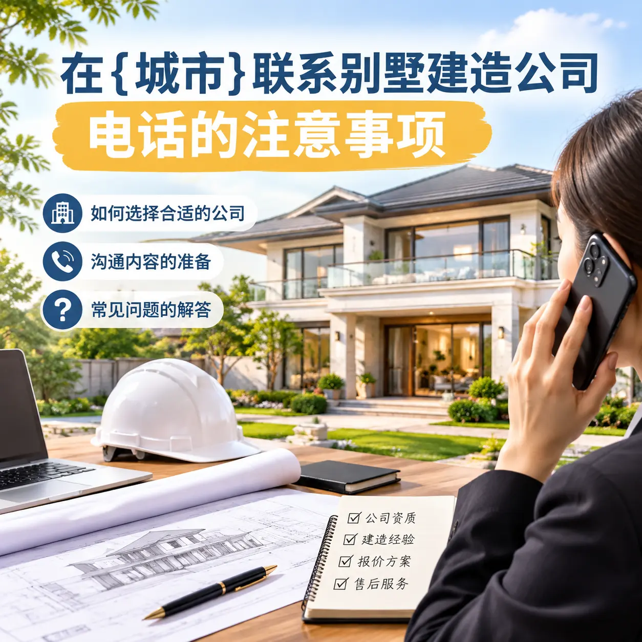 在贵州联系别墅建造公司电话的注意事项