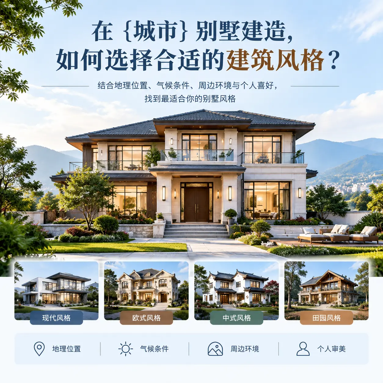 在 贵州 别墅建造，如何选择合适的建筑风格？